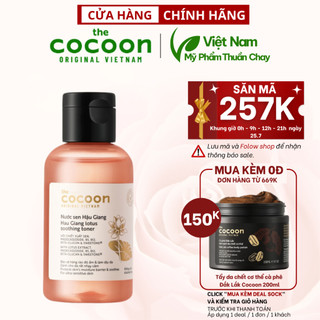  Nước hoa hồng sen Hậu Giang cocoon 140ml  rose water toner  Cấp ẩm cho da 