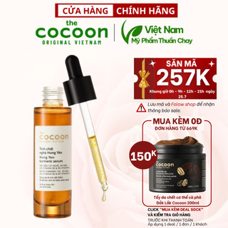  Tinh chất nghệ Hưng Yên  serum  Cocoon sáng da chuyên sâu & mờ vết thâm 30ml - Mỹ phẩm thuần chay Việt Nam 