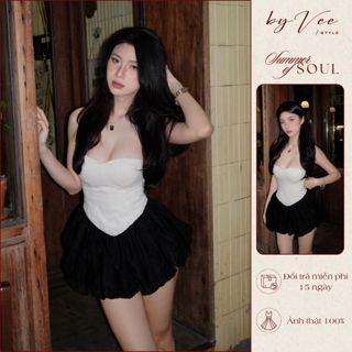  Đầm ống be tùng lưới đen Lollie Dress ByVeestyle 