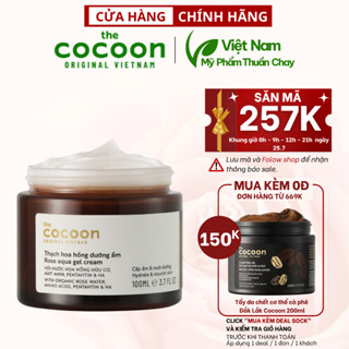  Thạch hoa hồng dưỡng ẩm cocoon 100ml  kem dưỡng ẩm  - Mỹ phẩm thuần chay Việt Nam 