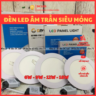 Đèn Âm Trần Mỏng 6w 9w 12w 18w đèn âm trần thạch cao siêu sáng siêu tiết kiệm điện =>