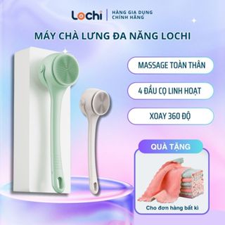 Máy chà lưng đa năng LOCHI massage toàn thân xoay 360 độ với 4 đầu cọ linh hoạt hiệu quả
