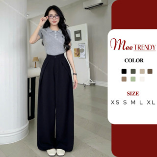 Quần Suông Ống Rộng Xếp Ly Mee.trendy Cạp Cao Vải Rũ Phong Cách Sang Chảnh Hiện Đại [Q9]