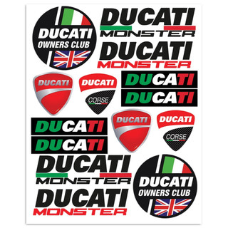 Bộ Sticker Ducati kích thước 14x18cm dán xe. Decal 3 lớp cao cấp, chống nước, không bay màu