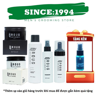ROUG | Sáp vuốt tóc, Gôm xịt tóc Roug Matt Clay, Matte Clay, Bọt tạo phồng Roug, Xịt tạo phồng|