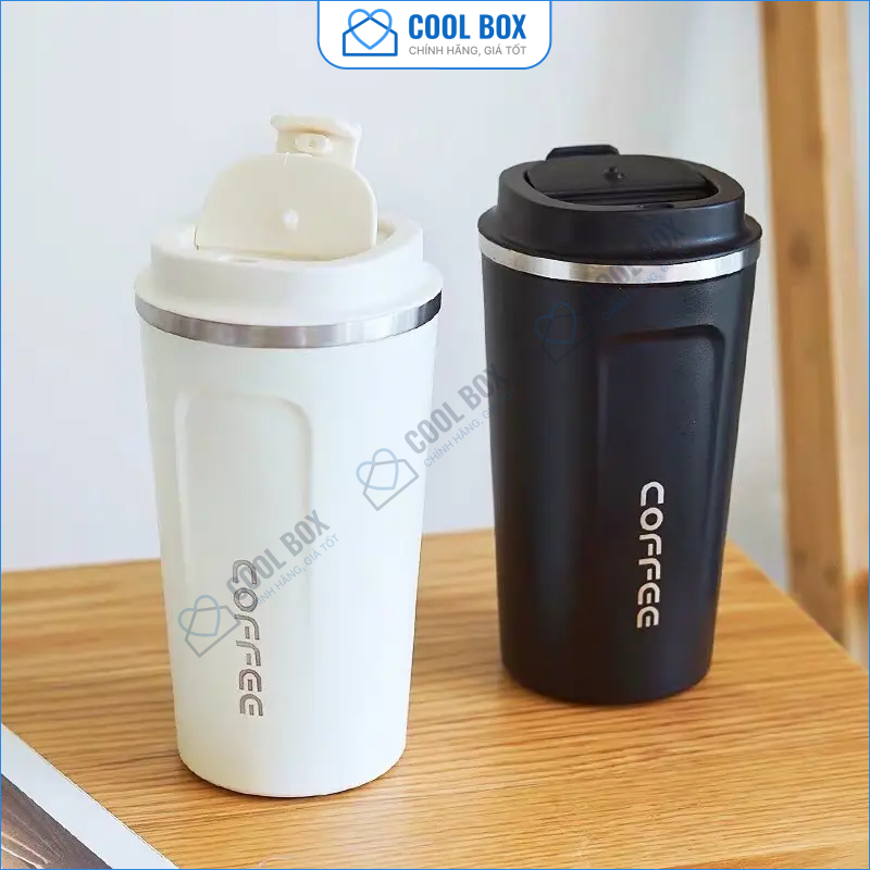 [Loại 1] Chữ Coffee được khắc laser lên Cốc giữ nhiệt COFFEE HOLIC 380 ml hàng xịn | BigBuy360 - bigbuy360.vn