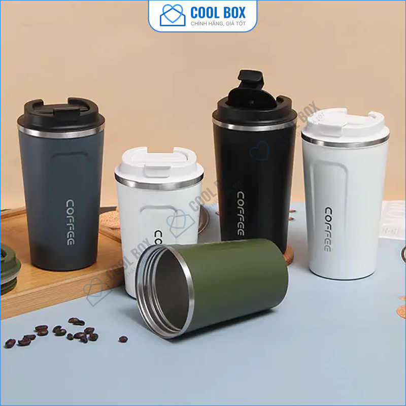 [Loại 1] Chữ Coffee được khắc laser lên Cốc giữ nhiệt COFFEE HOLIC 380 ml hàng xịn | BigBuy360 - bigbuy360.vn