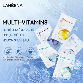 2PCS Mặt nạ LANBENA chứa vitamin C dưỡng ẩm trắng da và chống nếp nhăn 25ml