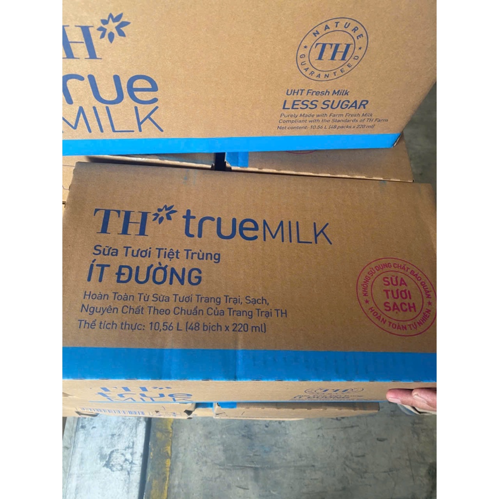 [HSD: 20/08/2025] Thùng 48 Bịch Sữa TH True Milk 220ml