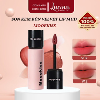 Son Môi MOOEKISS Velvet Lip Mud Chất Son Bùn Nhung Mờ, Mềm Mịn, Bền Màu, Lâu Trôi Che Phủ Làm Mờ Rãnh Môi LUCINA COSMET