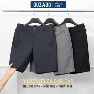 Quần Short Nam Thun Tây Âu GUZADO Co Giãn 4 Chiều, Thoáng Mát, Cạp Cúc Sang Trọng Lịch Lãm MSR2518