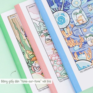  Vở Klong invidot line A4 Tili dreamland 200 300 400 trang DL 70gsm may dán gáy 211,212,213 