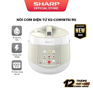 Nồi cơm điện tử Sharp KS-COM1875I-RS 1.8L  11 Chức năng nấu  - Bảo hành 12 tháng 