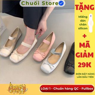   BẢN XỊN CHUẨN QC  Giày bệt nơ nữ mary jane LOẠI 1 đế bệt nơ xinh kiểu dáng ulzzang chất liệu lụa thoải mái cho nữ 