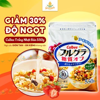 [DATE MỚI] Ngũ cốc Calbee Trắng Nhật Ít Đường Ít Calo Ăn Sáng Heathy Mix Sữa Gói 550G Hạt Ngon