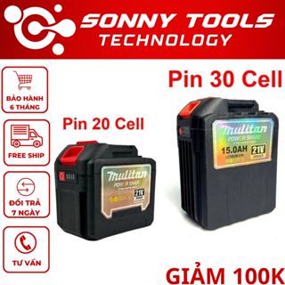  Pin 30 Cell 20 Cell Dung Lượng Cao MULITAN Chân Pin Phổ Thông 4cm Lõi Xám Mạch 3 mosfet Pin cho máy khoan 