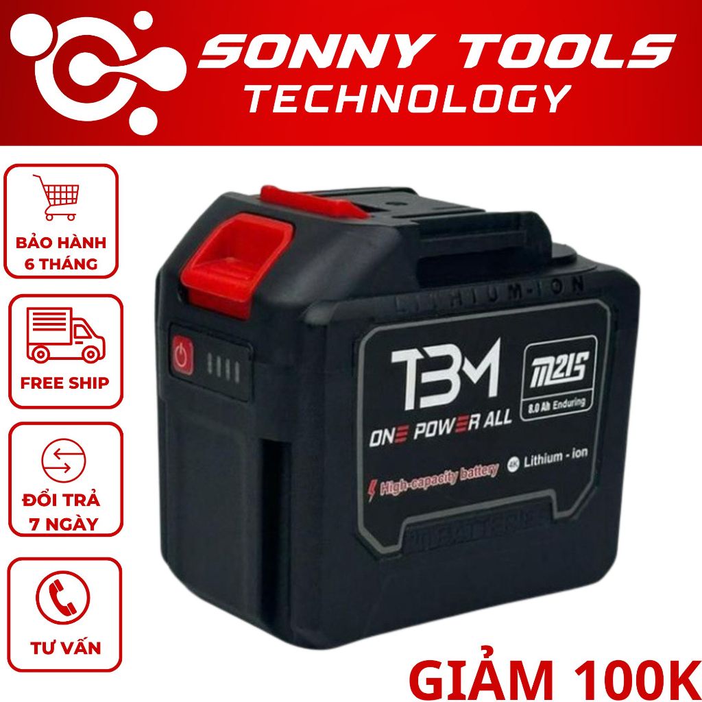 Pin 20 Cell 30 Cell TBM cho máy khoan chân pin phổ thông Makita, sử dụng được cho các dòng máy tải n