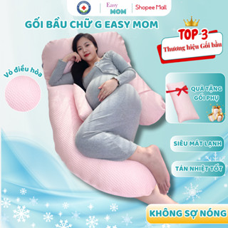 Gối chữ G cho bà bầu Easy MOM Nâng Đỡ Toàn Thân Giúp Giảm Đau Lưng Cho Mẹ Ngủ Ngon