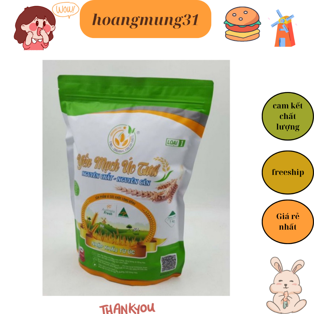 yến mạch úc tươi giúp giảm cân hiệu quả túi 1kg