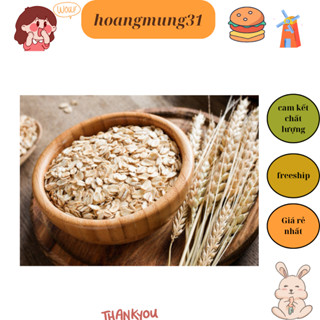 Yến mạch cán dẹt cán vỡ, ngũ cốc giảm cân healthy cho người ăn kiêng tập gym 500g/ yến mạch úc túi xanh 1kg