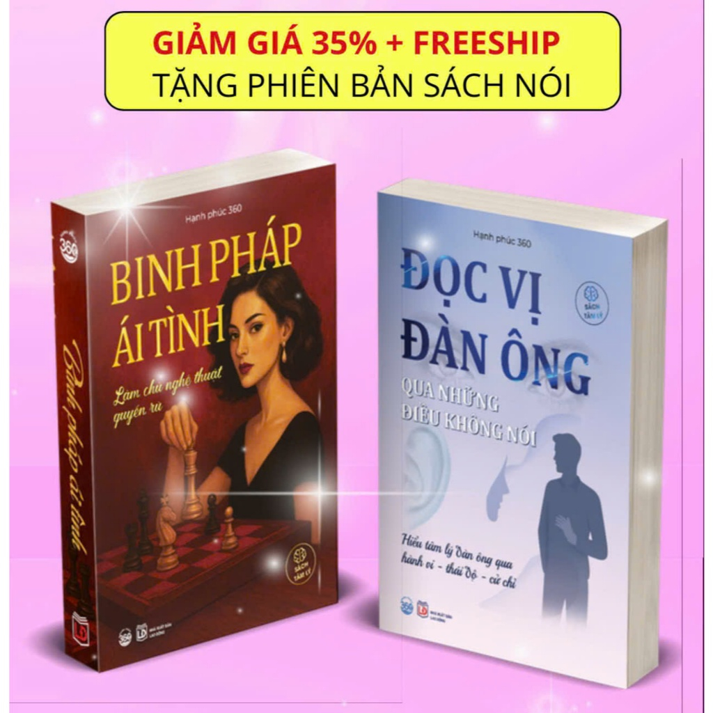 Combo 2 cuốn Binh Pháp Ái Tình + Đọc Vị Đàn Ông (Sách chính hãng - HP 360)