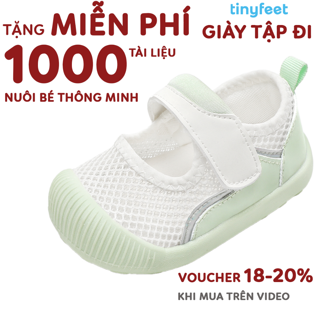 Giày Tập Đi Cho Bé Đế Mềm Chống Bẹt Chân TINYFEET WJ03 Cho Bé Trai Bé Gái Từ 1 Tuổi 2 Tuổi