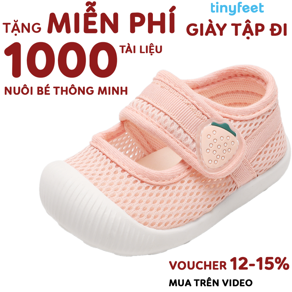 Giày Tập Đi Cho Bé Siêu Nhẹ Chống Bẹt Chân TINYFEET WJ07 Cho Bé Trai Bé Gái 1 Tuổi, 2 Tuổi