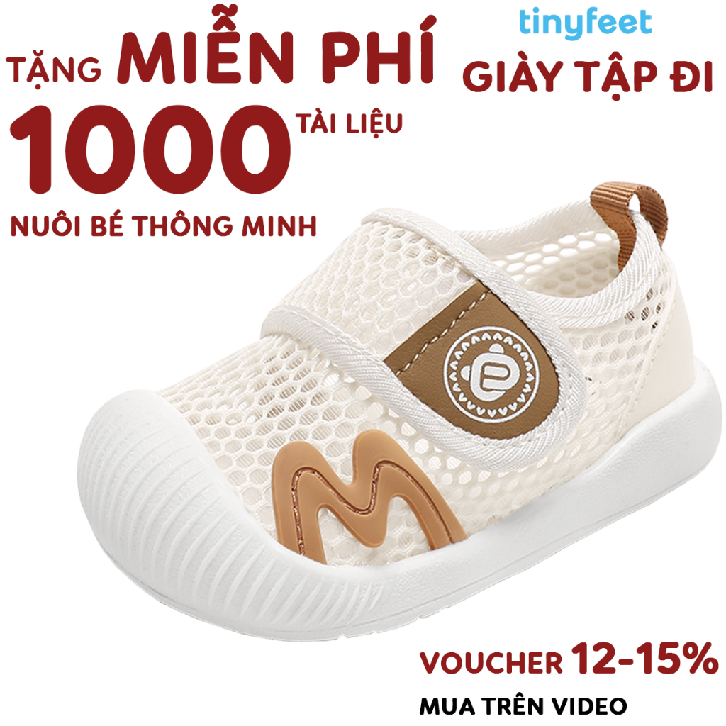 Giày Tập Đi Cho Bé 1-3 Tuổi Mẫu Hè 2025 Nhẹ Êm Thoáng Khí TINYFEET WJ20 Giày Cho Bé Chống Bẹt Chân