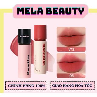  Son kem bùn MOOEKISS Velvet Lip Mud tint lì 3g mềm mịn lâu trôi không khô môi bản vỏ hồng đen MELA BEAUTY 