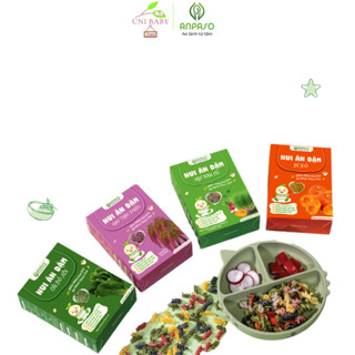 Nui ăn dặm rau củ hữu cơ Anpaso, bổ sung canxi, giàu chất sơ cho bé ăn dặm từ 6 tháng tuổi gói 150g