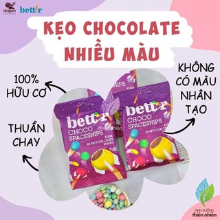 Kẹo Bọc Chocolate Hữu Cơ Sắc Màu Bett’r Organic Chocolate Candies, 70g