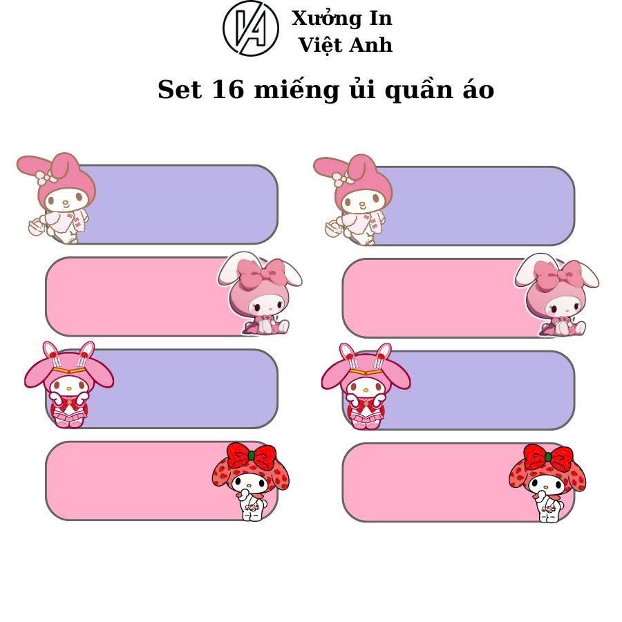  Set 16 miếng ủi tên bé theo yêu cầu,logo in balo sticker dán quần áo bằng bàn ủi cực đẹp giá xưởng 