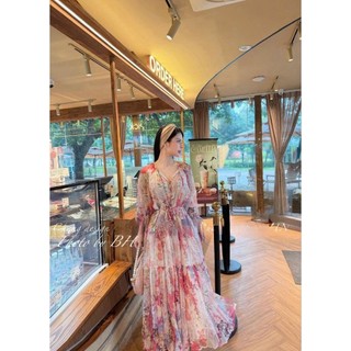 Váy tơ hoa maxi siêu đẹp