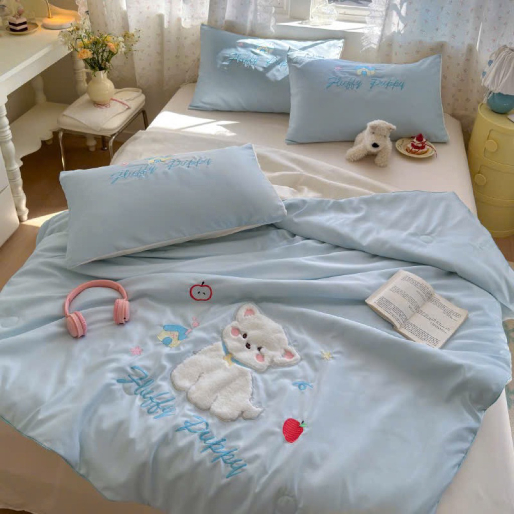 [Hàng loại 1]Bộ chăn ga gối 𝑷𝒉𝒊 𝒍𝒖̣𝒂 𝒅𝒆̣̂𝒕 𝒉𝒐𝒂̣ 𝒕𝒊𝒆̂́𝒕 𝒔𝒖𝒑𝒆𝒓 𝒏𝒆𝒘 ✨  🍏Sắm ngay cho gia đình một set c