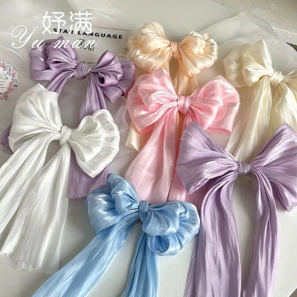 Vải lụa ánh xà cừ làm nơ size 50cm x 1.5m