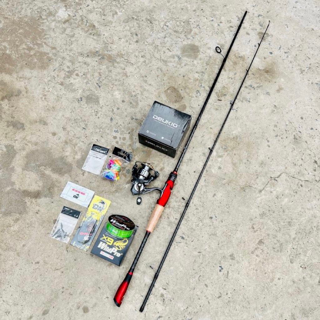 Combo Máy Đứng Cần Bọ Cạp Đại Ngáo Cacbon Xoắn Máy Deukio Da