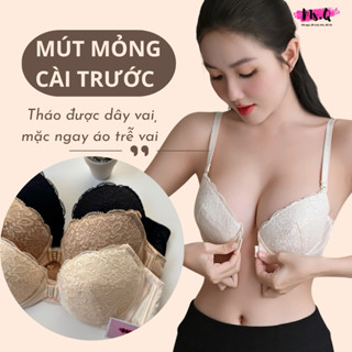 Áo ngực cài trước không mút, áo ngực ren mỏng có gọng nâng ngực Ms.Q Bra ARCT87