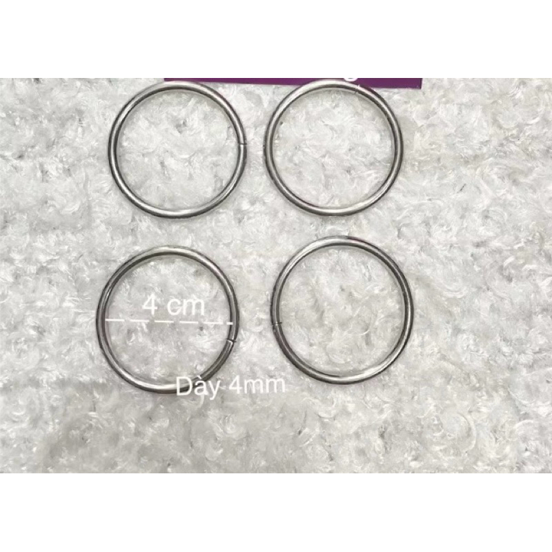 Khoen tròn 4 cm phụ kiện túi xách