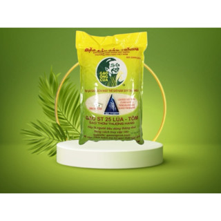 NSX T9/2025 Gạo St25 Ông Cua Lúa Tôm túi 5kg – Dẻo Thơm Ngọt Cơm - Hàng Chính Hãng