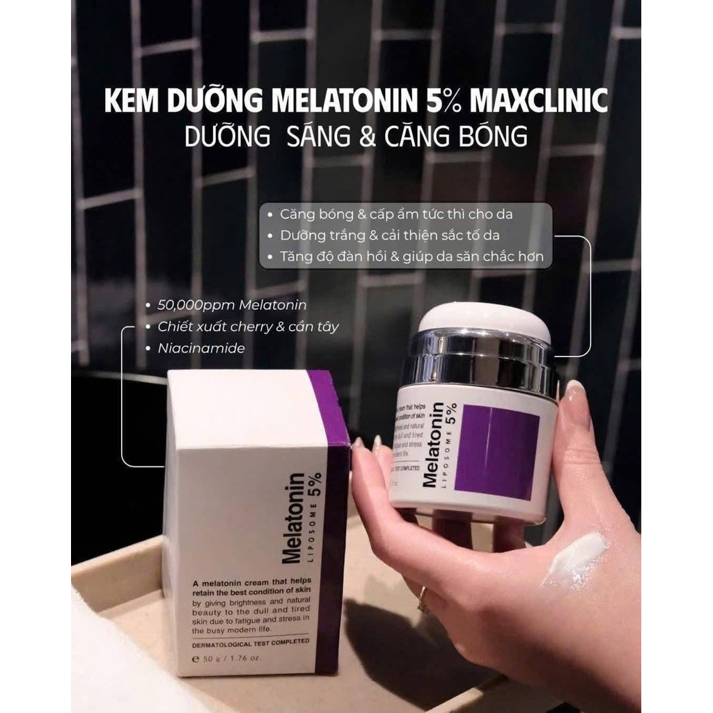 [Hàng cty] Kem dưỡng Melatonin 5% Maxclinic