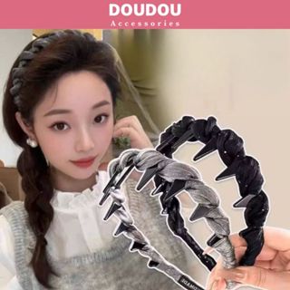 Băng đô cài tóc Doudou Bờm nữ Cài tóc vải nhũ tạo độ phồng phong cách Hàn Quốc FG070