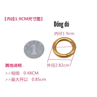 Khoen tròn hở màu đồng đỏ phụ kiện túi xách