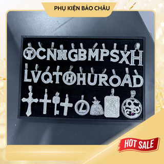 Mặt dây chuyền chữ cái đính đá, dây chuyền nam nữ, vòng cổ, đơn giản tinh tế
