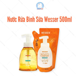 Nước Rửa Bình Sữa Wesser Dung Dịch Rửa Bình Và Trái Cây,Dạng Túi  Chai 500ml Không Paraben An Toàn 