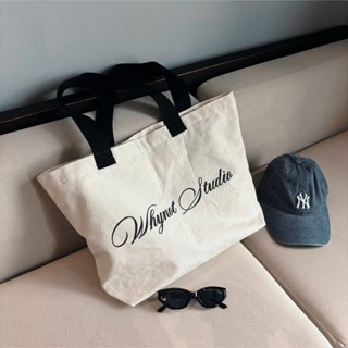 Túi Tote Vải Canvas WNS - Whynot Studio Đeo Vai Cỡ Lớn Có Khóa Kéo Unisex Daily Du Lịch Đi Biển