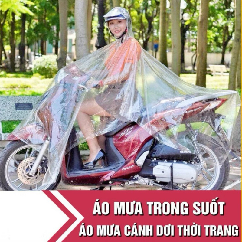 Áo mưa choàng trắng trong Tú Phòng, Hồng Thắm dài , rộng, siêu bền