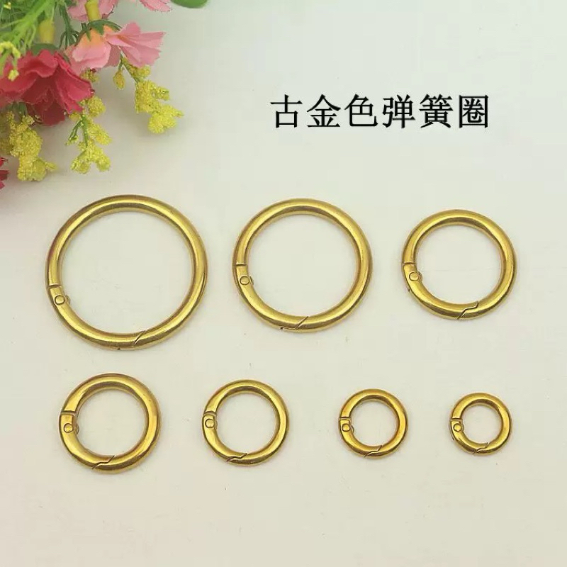 Khoen tròn hở màu đồng đỏ phụ kiện túi xách