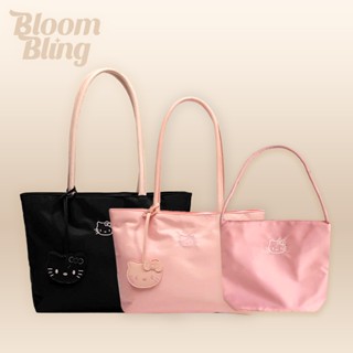 Túi Tote Bag Hello Kitty by Bloombling - Chất liệu vải canvas, form túi to đa dụng trendy, có quai đeo và charm Kitty