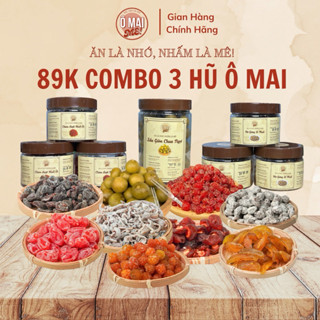 [99K] COMBO 3 HŨ Ô MAI TỰ CHỌN 600G ô mai thập cẩm, cóc dẻo, sấu giòn, mận sấy dẻo, mơ xí muội... Ô MAI MÊ omaime