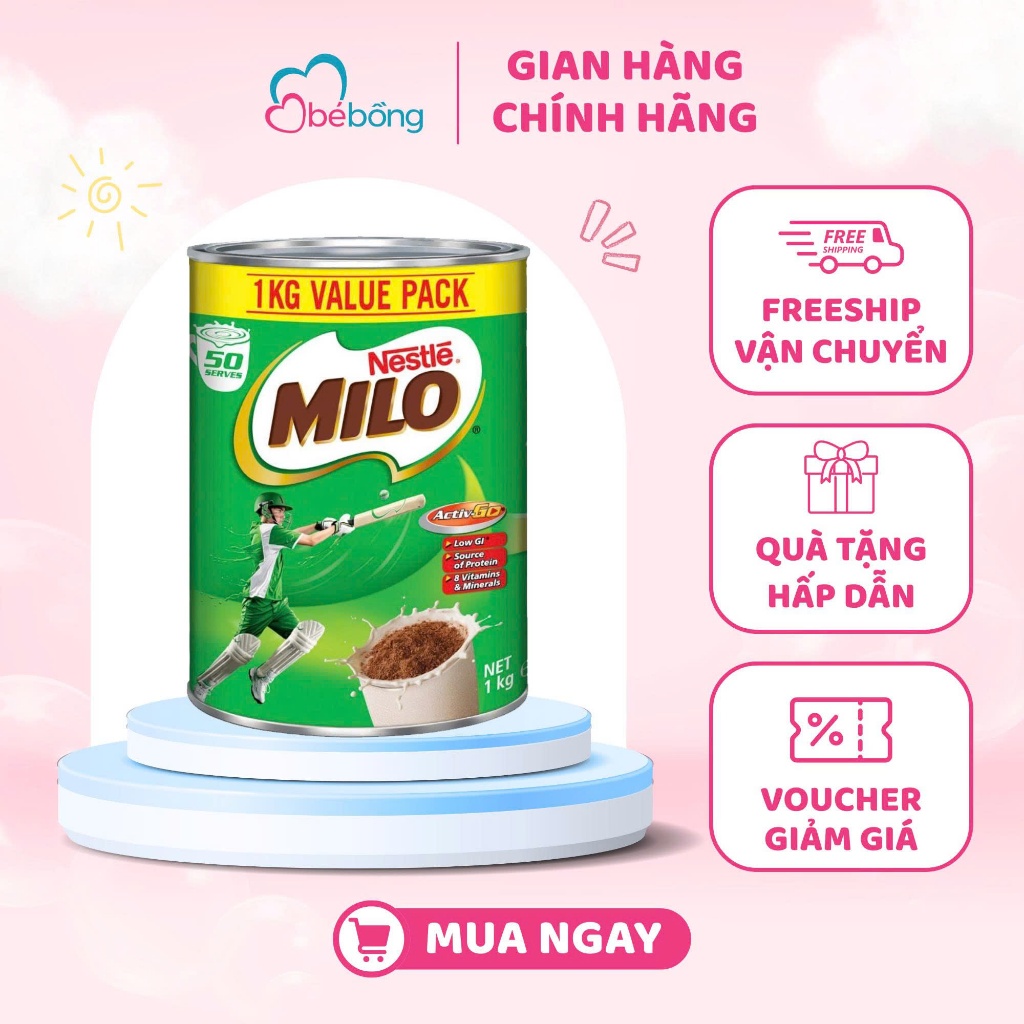 Sữa Milo Nestlé Úc – Hộp 1kg